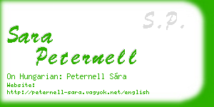 sara peternell business card
